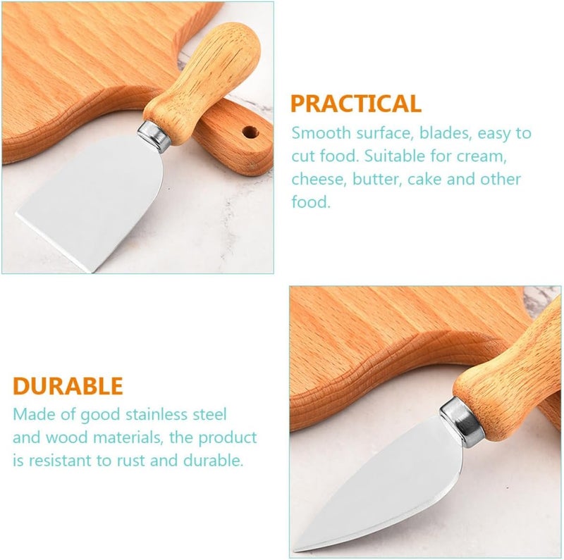 VICASKY Stainless Steel Cheese Cutter Fork Set 4pcs Portable Household Cheese Knives Baking Tools and Butter Slicing - Image 3