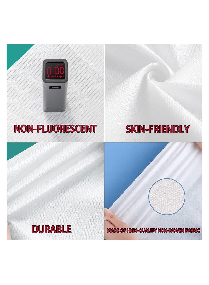 4 PCS Disposable Bed Sheets Travel Sheets for Bed Bedding Cover, Portable Bedding Set with 1 Bed Sheet 1 Quilt Cover and 2 Pillowcase for Travel Business Trip Spa - Image 3