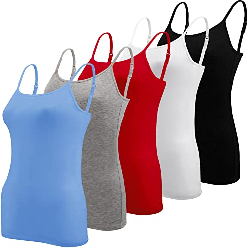 BQTQ 5 Pcs Camisole for Women Undershirt Spaghetti Strap Camisole Tank Tops, M - Image 1