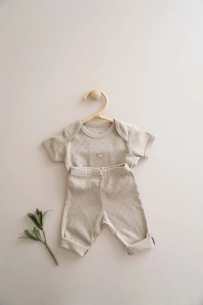 اوهلالا كوالا Koala Embroidered Baby Bodysuit - Tights Set