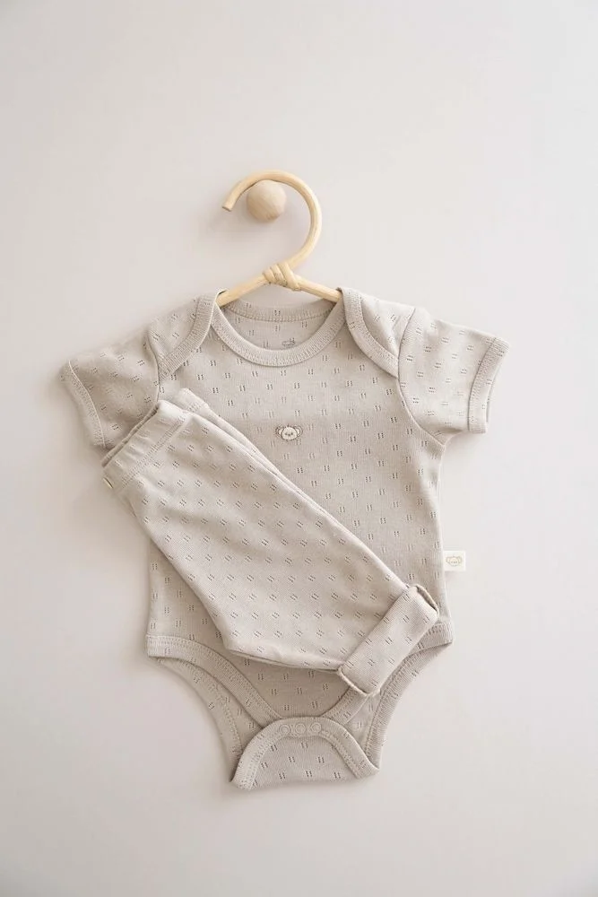 اوهلالا كوالا Koala Embroidered Baby Bodysuit - Tights Set