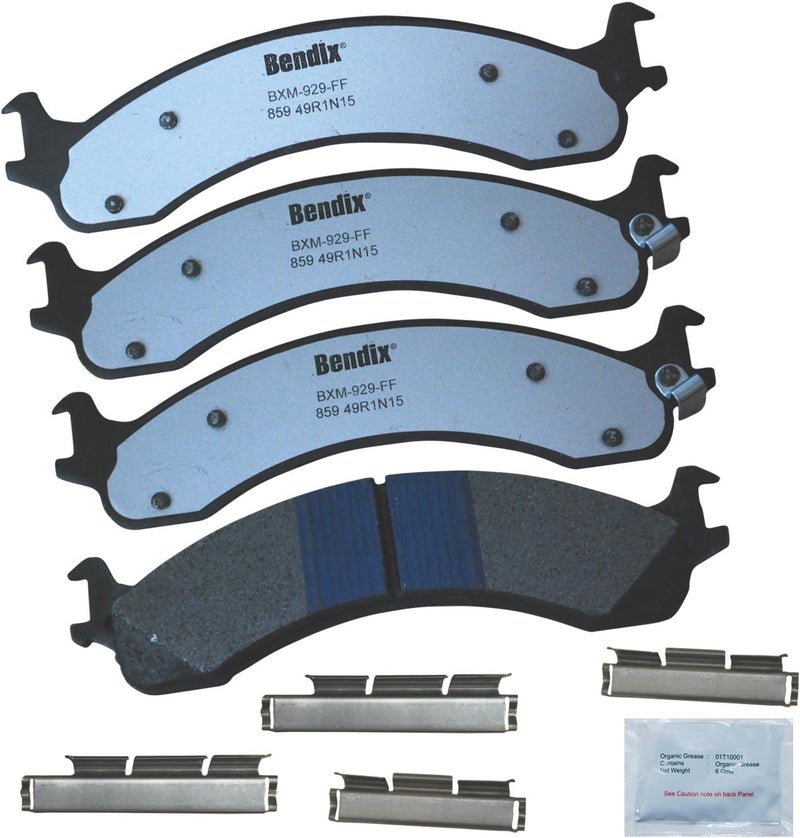 Bendix Fleet Metlok MKD859FM Semi-Metallic Front Brake Pads for Dodge Ram 2500 2002-2000, Ram 3500 2002-2000, Ram 4000 2002-2000 - Image 1