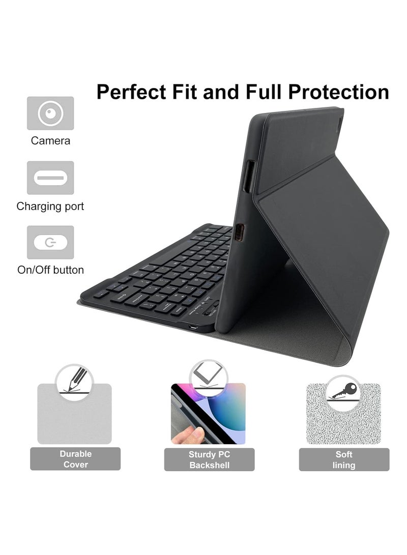 ELTRAZONE Keyboard Case Compatible with Samsung Galaxy Tab S6 Lite 10.4 Inch Model (SM-P610/P613/P615/P619) Soft TPU Back Cover with Built-in Trackpad Wireless Bluetooth Keyboard (Tab S6 Lite, Black) - Image 5