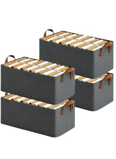 Luxoper Luxoper Pack of 4 Wardrobe Organizer For Clothes 26 Liter Stackable Organizer Clothing Organiser For Wardrobe Shelves Jeans Pants Tshirt Organizer For Cupboard Racks And Shelves  - Image 1