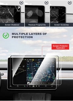 Perfii Tempered Glass Screen Protector for Tesla 3 Y Center Control Touch Navigation, 9H Anti-Scratch and Shock Resistant Car Accessories  - Image 3