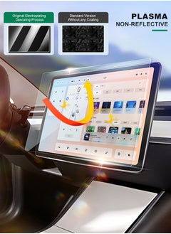 Perfii Tempered Glass Screen Protector for Tesla 3 Y Center Control Touch Navigation, 9H Anti-Scratch and Shock Resistant Car Accessories  - Image 4