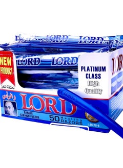 Lord 50 disposable razor blades male barber straight blade Beard Shaping Tool Barber Straight Edge Razor Beard Razor Shaper Straight Edge Shaving Razors Travel Razors for Men individually wrapped 