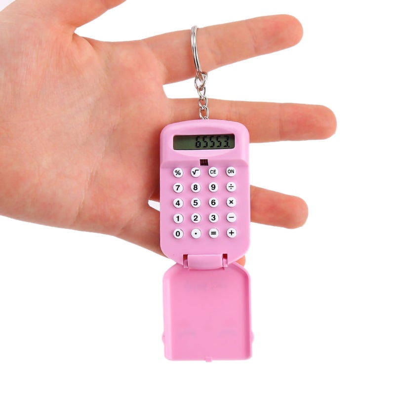 Small Calculator Cute Beautiful Safe Odorless Portable Calculator Calculation Tool for Students Children Pink - Image 3