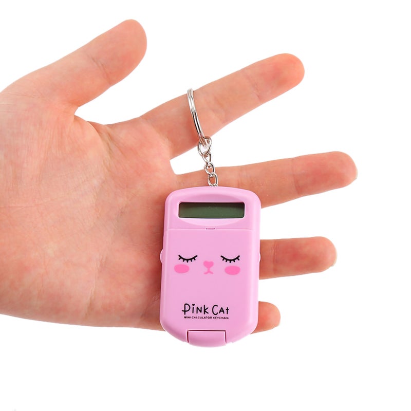 Small Calculator Cute Beautiful Safe Odorless Portable Calculator Calculation Tool for Students Children Pink - Image 2