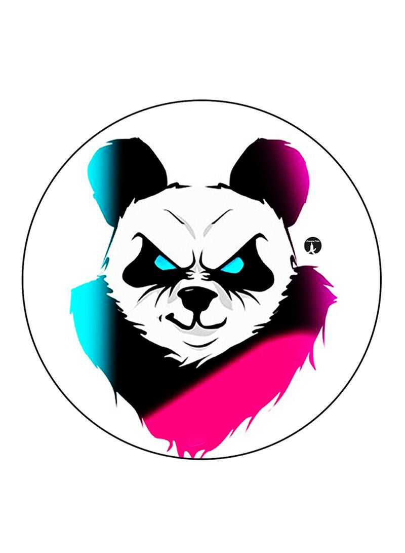 RKN Panda Printed Mouse Pad  Round  Multicolour