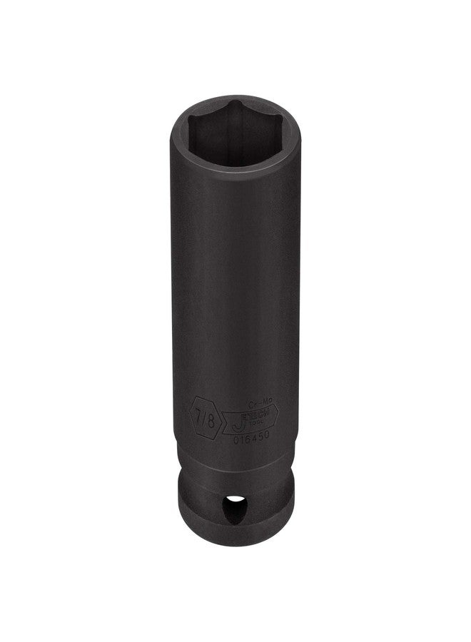 Jetech 1/2 Inch Drive 7/8 Inch Deep Impact Socket, Made with Heat-Treated Chrome Molybdenum Alloy Steel, 6-Point Design, SAE - Image 3