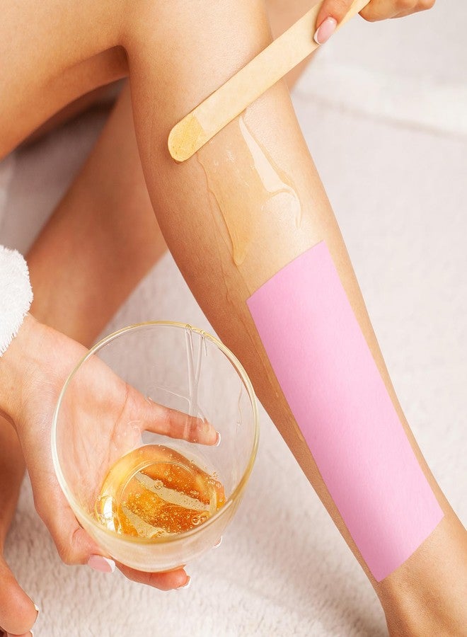 Yaomiao 250 Pieces Waxing Kit for Women and Men - Hair Removal Strips, Wax Applicator Sticks for Body and Skin (Pink) - Image 4