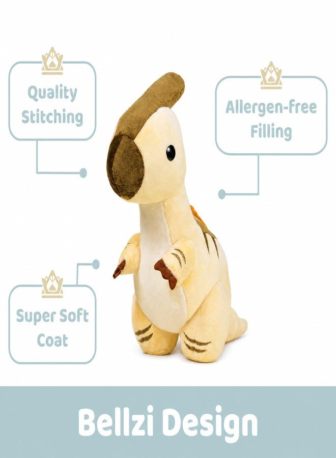 Bellzi Parasaurolophus Dinosaur - Cute Stuffed Animal Plush Toy - Adorable Soft Parasaurolophus Dinosaur Toy Plushies and Gifts - Perfect Present for All Ages - Parasauri - Image 3