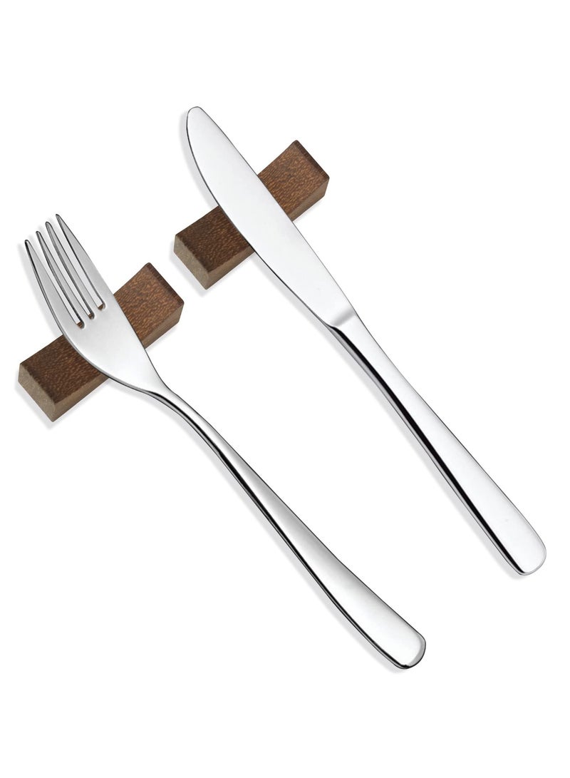 لغة مجموعة من 10 قطع حوامل عيدان الأكل وأدوات المائدة الخشبية – حوامل من الخشب الطبيعي للعيدان، الملاعق، الشوك والسكاكين – مثالية للاستخدام في المنزل، الفندق والمطعم - Image 3