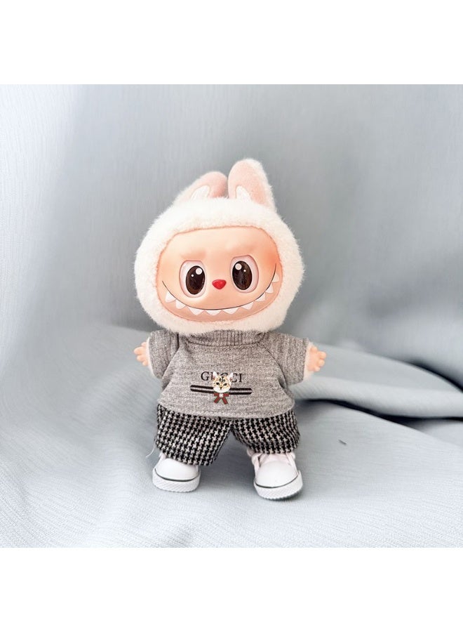 Loquat 17cm Plush Doll Clothing Pendant - Simple Sakura Outfit Keychain (Clothes Only)