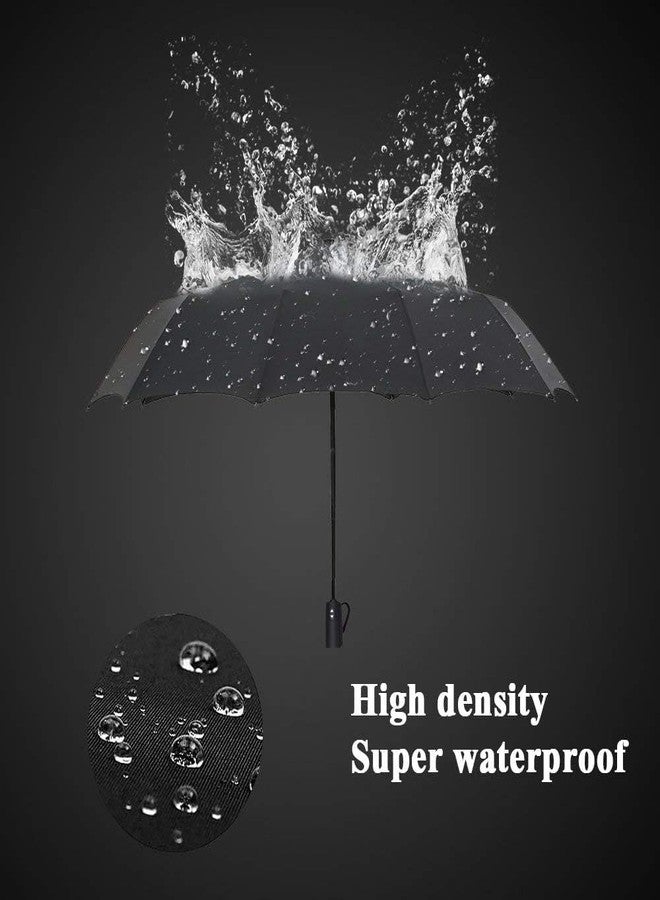 Meneflix Windproof Travel Umbrellas for Rain, 45" Umbrella Automatic Open and Close Black - Image 5