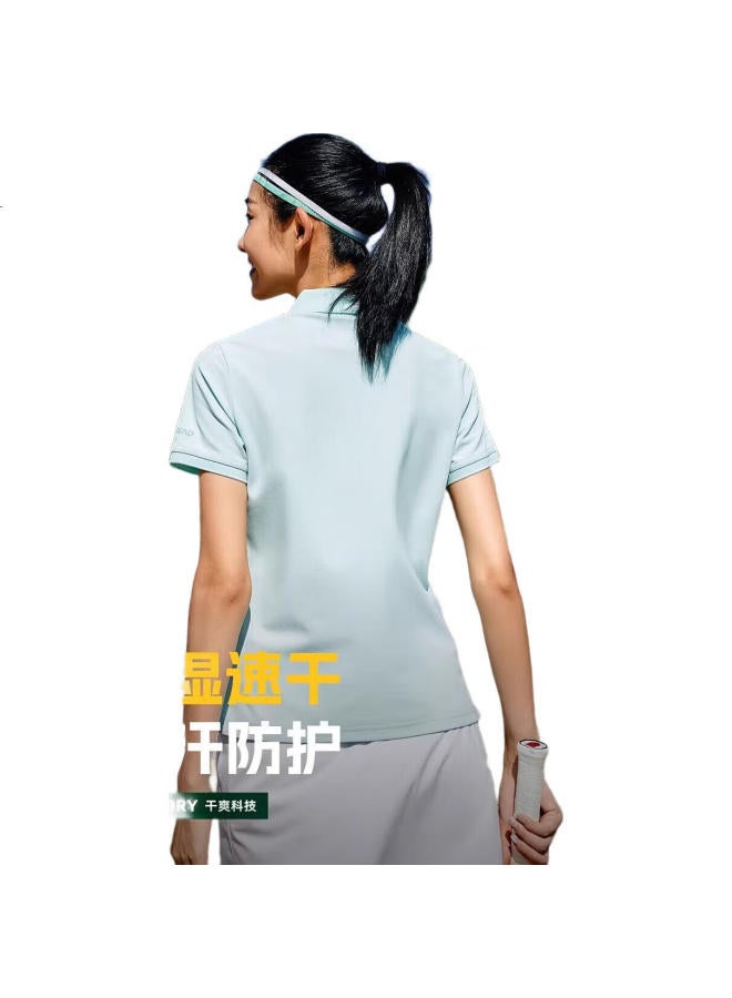 Toread Outdoor Sports Quick-Drying Short-Sleeve Polo Shirt With Stand Collar For Couples, Sea Salt Pink, Women'S M - Image 2