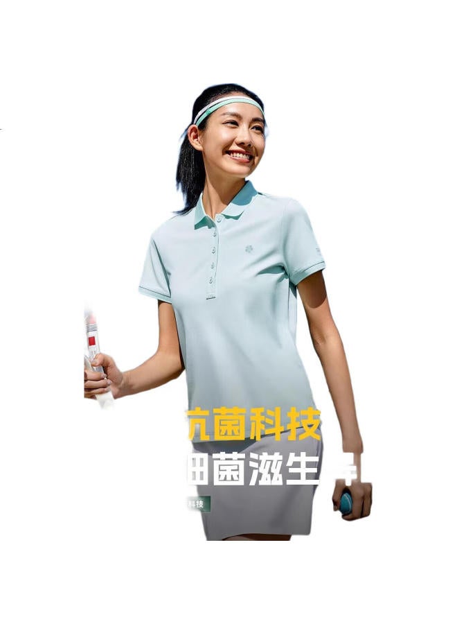 Toread Outdoor Sports Quick-Drying Short-Sleeve Polo Shirt With Stand Collar For Couples, Sea Salt Pink, Women'S M - Image 1
