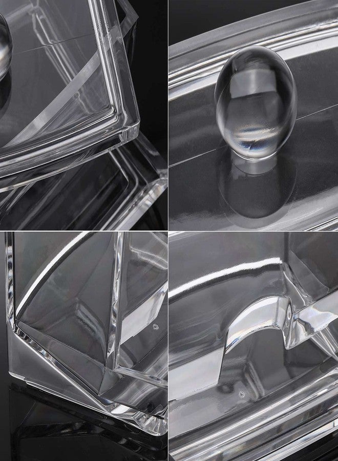 Tbestmax 7 OZ Cotton Swab Pads Holder, Qtip Cotton Buds Ball Dispenser, Bathroom Containers Canister Organizer, Clear Apothecary Jar for Storage 1 Pcs - Image 4