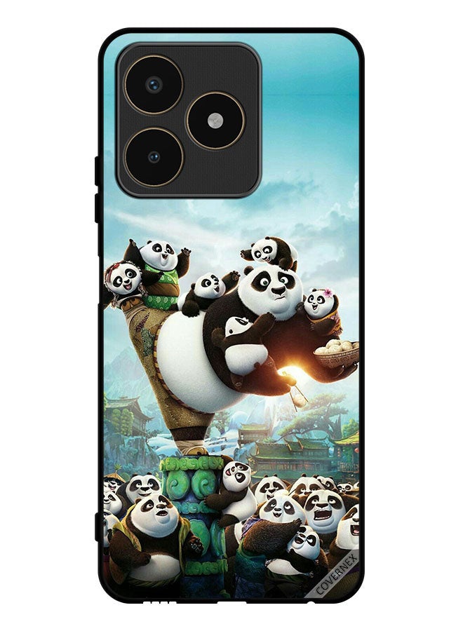Covernex Protective Case Cover For Realme C53 Panda & Babies - Image 1