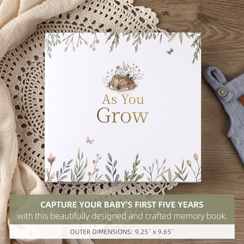 LONLAT Keepsake Baby Memory Book - First 5 Year Journal - Gender Neutral Gift - Scrapbook or Photo Album for New Parents - Records Every Milestone from Birth to Age 5 - Image 2