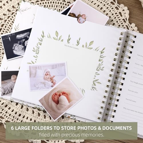 LONLAT Keepsake Baby Memory Book - First 5 Year Journal - Gender Neutral Gift - Scrapbook or Photo Album for New Parents - Records Every Milestone from Birth to Age 5 - Image 5