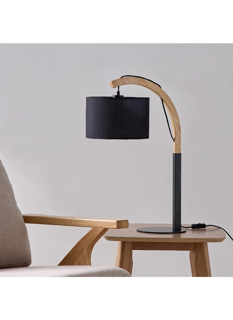 Tyler Metal and Wooden Table Lamp with Fabric Shade 22 x 62.5 x 43.5 cm - pzsku/ZE3B9FA4E95A0E84FD32FZ/45/_/1725437168/e0e09e7a-aa6e-4994-8f41-84e62360b03a