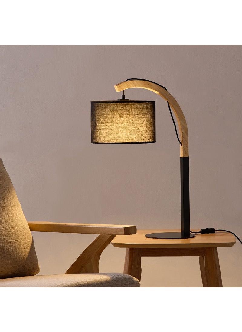 Tyler Metal and Wooden Table Lamp with Fabric Shade 22 x 62.5 x 43.5 cm - pzsku/ZE3B9FA4E95A0E84FD32FZ/45/_/1725437194/3f380de2-7bf9-40bb-9020-074e44ff5e65