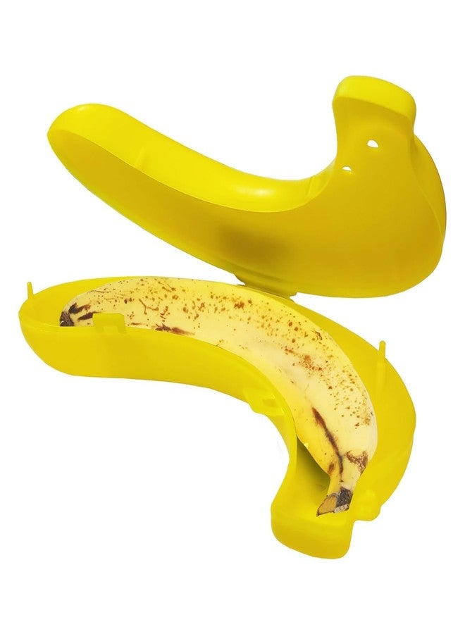 Homfel Banana Storage Case for Kids (Pack of 2) | Portable Banana Box for School Lunch & Travel | Crush Proof Fruit Container Holder for Kids Tiffin | Food Grade Plastic (Color As Per Stock) - Image 3