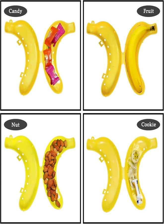 Homfel Banana Storage Case for Kids (Pack of 2) | Portable Banana Box for School Lunch & Travel | Crush Proof Fruit Container Holder for Kids Tiffin | Food Grade Plastic (Color As Per Stock) - Image 5