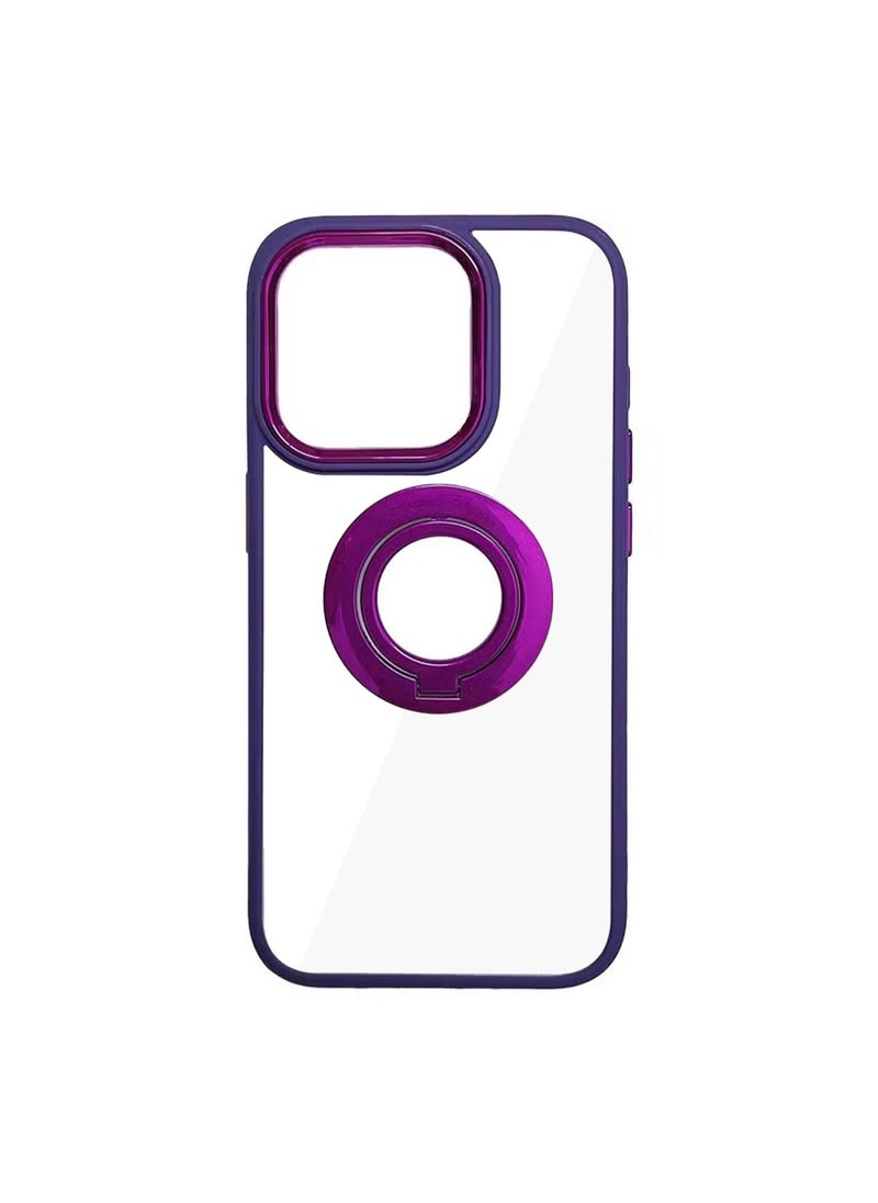 X-level iPhone 14 Pro Case Cover With Mobile PhoneKickstand 360° Rotate Ring Accessory With Comfortable Hold Anti-Scratch Anti-Shock Magnetic Back Cover For iPhone 14 Pro  - Image 1
