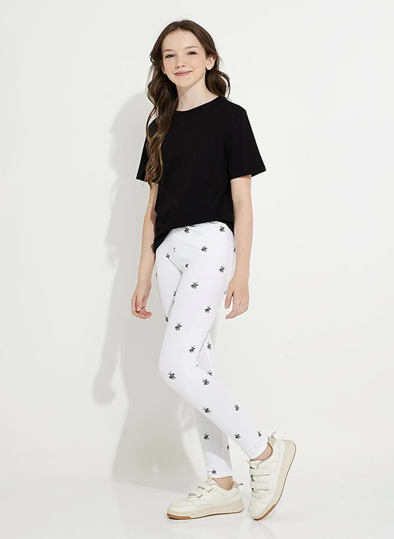 Beverly Hills Polo Club Kids BP G6501 Leggings, White