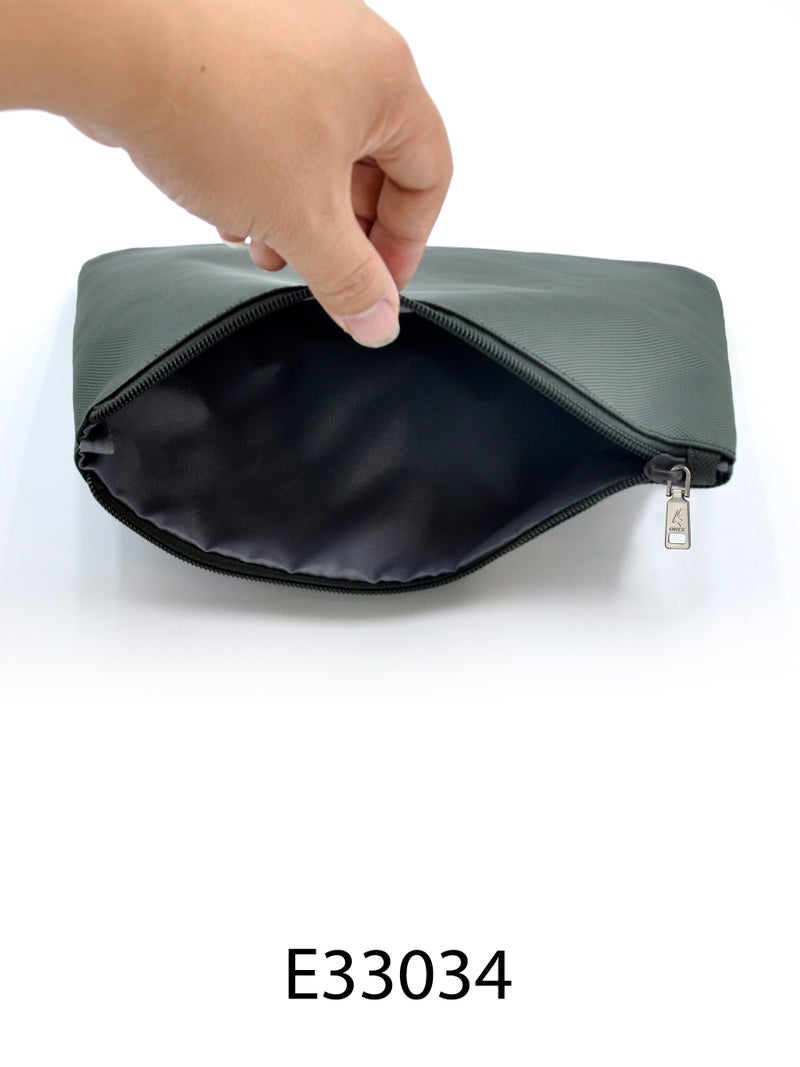 ORYX Unisex Compact Utility Organizer – Multi-Pocket Zipper Pouch for Pens, Cards & Essentials Green - Image 1