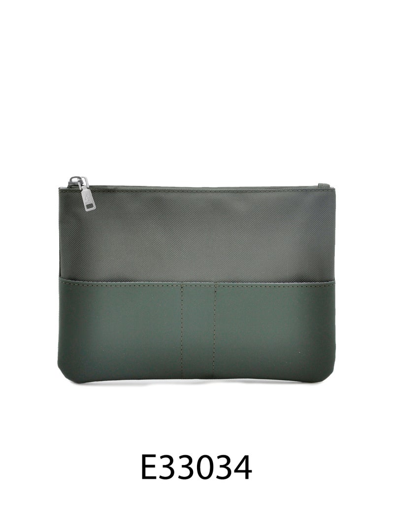 ORYX Unisex Compact Utility Organizer – Multi-Pocket Zipper Pouch for Pens, Cards & Essentials Green - Image 2