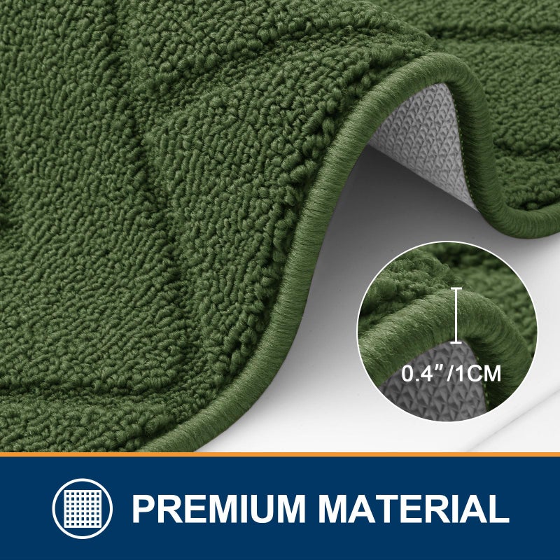 OLANLY Indoor Door Mat  36x24  Dirt Resistant and Absorbent  Sturdy Non-Slip Rubber Backing  Easy to Clean  Washable Entry Mat  Ideal Low-Profile Floor Mat for Front Back Door and Entryway  Green - Image 3