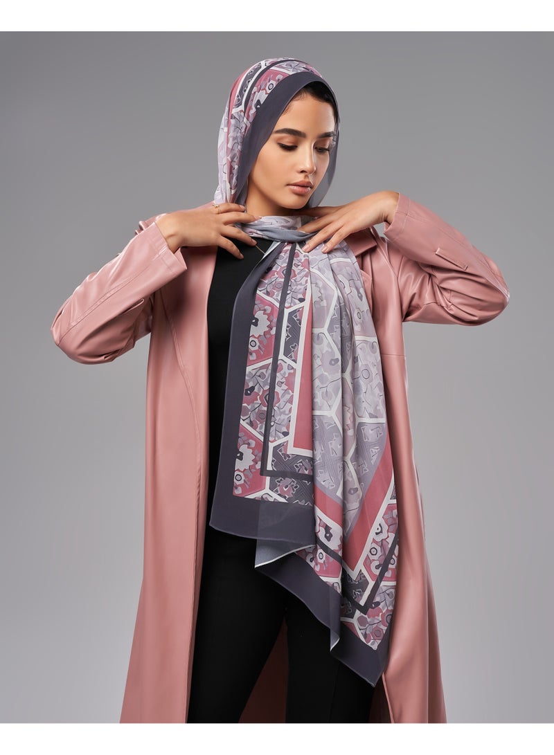 Lavezzi Printed Soft Chiffon Crepe Hijab Scarf for Women – Lightweight Long Muslim Headscarf (2) - Image 1