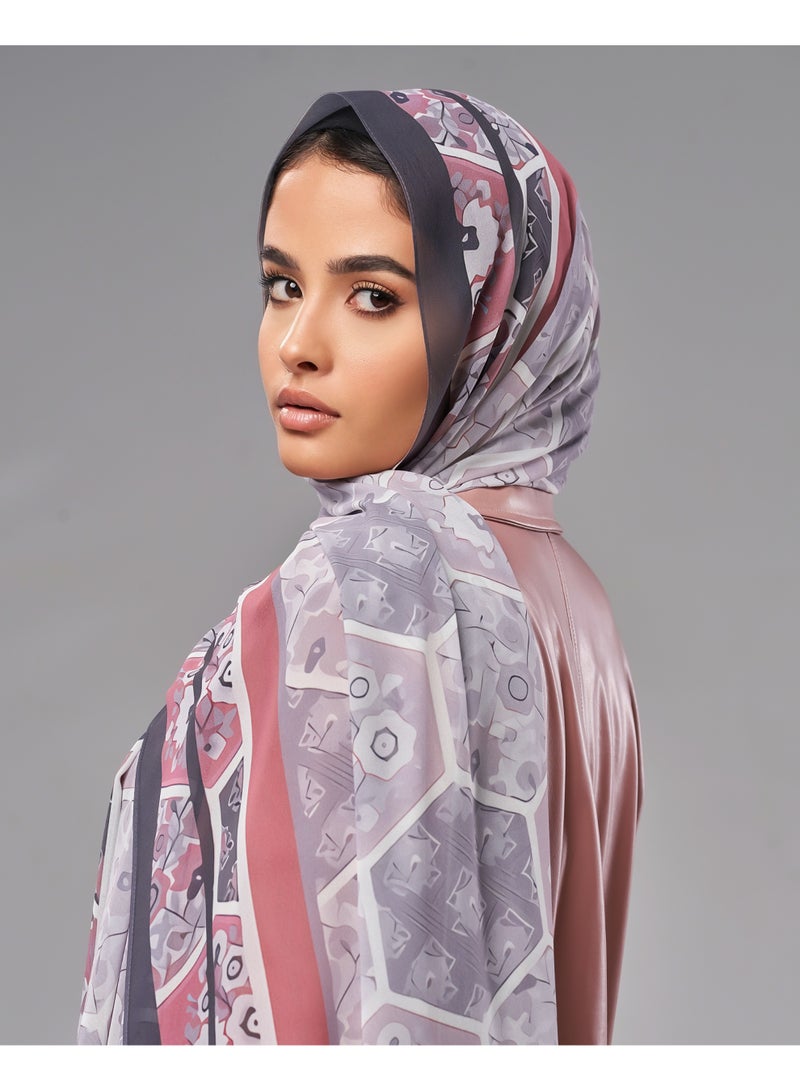 Lavezzi Printed Soft Chiffon Crepe Hijab Scarf for Women – Lightweight Long Muslim Headscarf (2) - Image 3