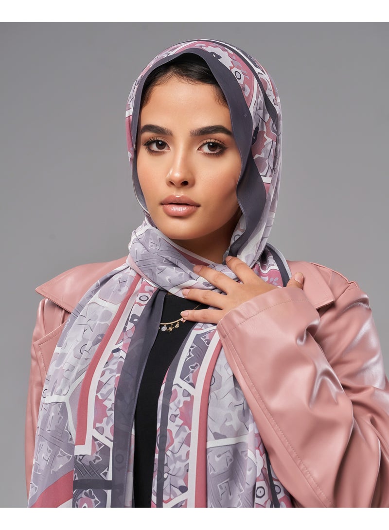 Lavezzi Printed Soft Chiffon Crepe Hijab Scarf for Women – Lightweight Long Muslim Headscarf (2) - Image 5