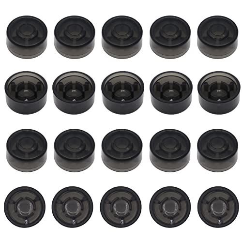 Cheerock 20Pcs Black Guitar Effect Footswitch Topper, Guitar Pedals Footswich Protection Caps, Plastic Guitar Pedal Footswitch Topper Cover for Common Pedal Switches - Image 5