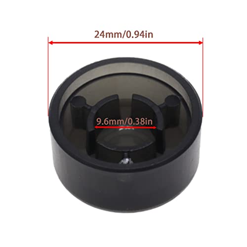 Cheerock 20Pcs Black Guitar Effect Footswitch Topper, Guitar Pedals Footswich Protection Caps, Plastic Guitar Pedal Footswitch Topper Cover for Common Pedal Switches - Image 2