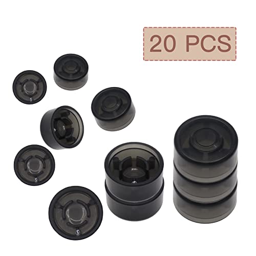 Cheerock 20Pcs Black Guitar Effect Footswitch Topper, Guitar Pedals Footswich Protection Caps, Plastic Guitar Pedal Footswitch Topper Cover for Common Pedal Switches - Image 3