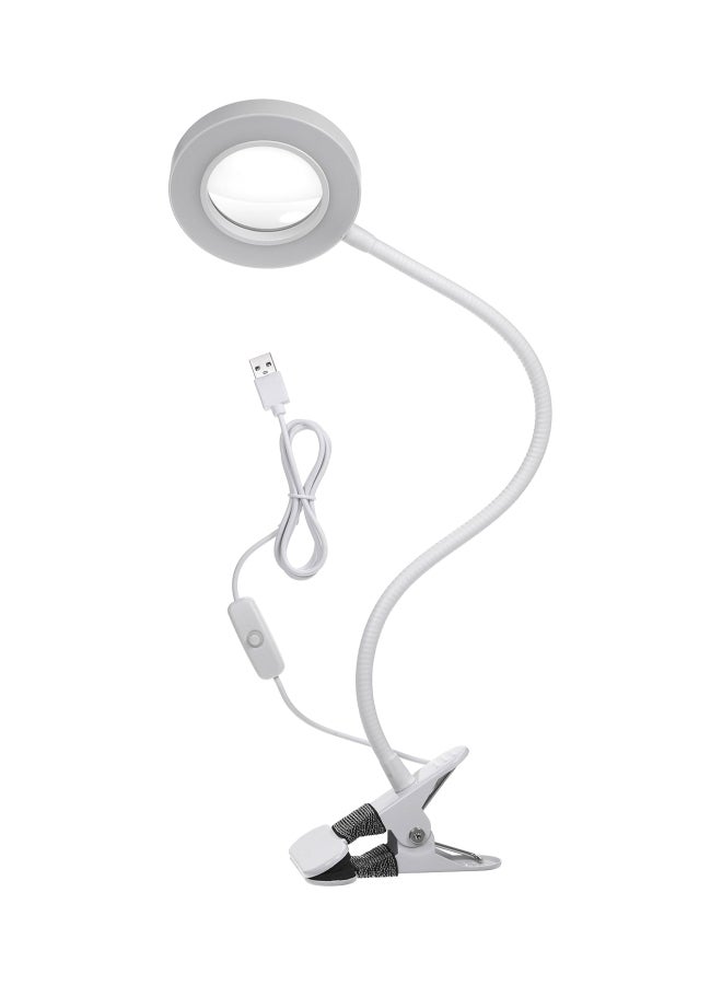 NIBEMINENT 360-Degree LED Clip-On Table Lamp Silver 95x400mm - Image 1