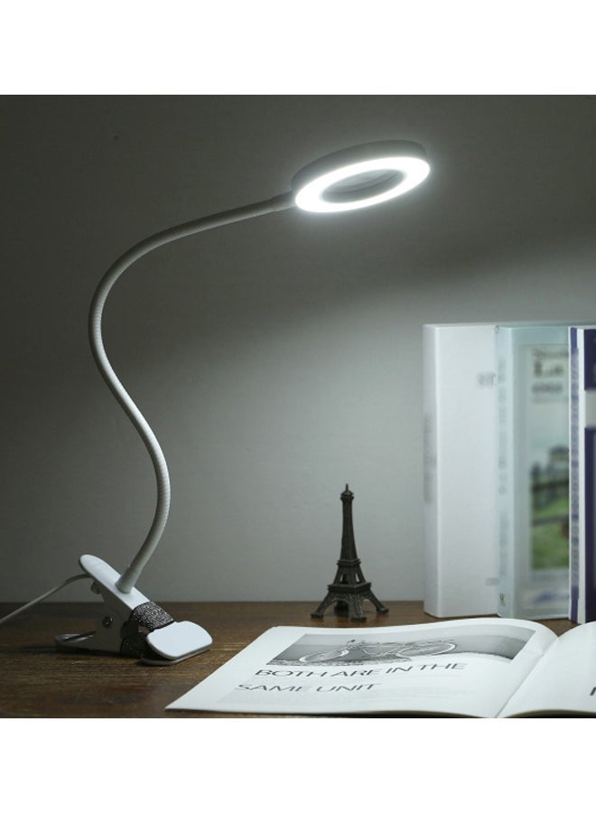 NIBEMINENT 360-Degree LED Clip-On Table Lamp Silver 95x400mm - Image 5