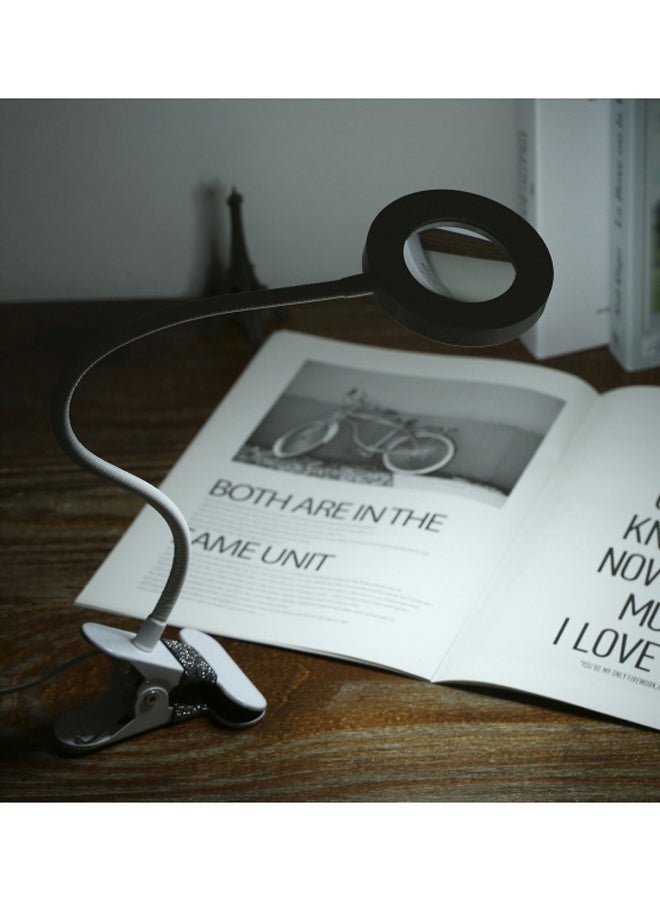 NIBEMINENT 360-Degree LED Clip-On Table Lamp Silver 95x400mm - Image 4