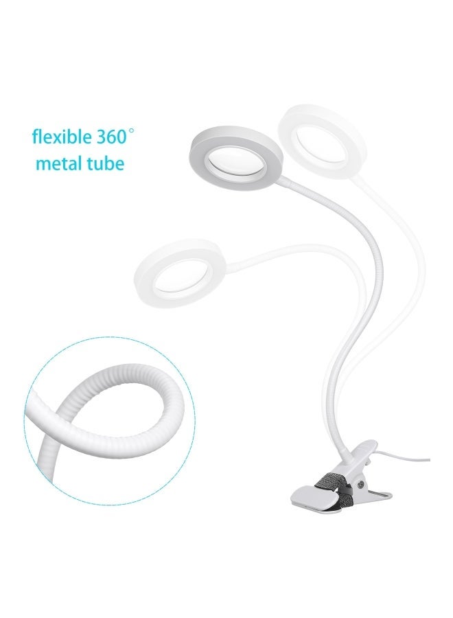 NIBEMINENT 360-Degree LED Clip-On Table Lamp Silver 95x400mm - Image 2