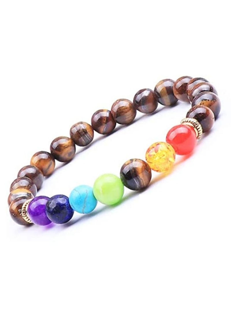 7 Chakra Bracelets Energy Healing Gemstone Bracelet - Image 1