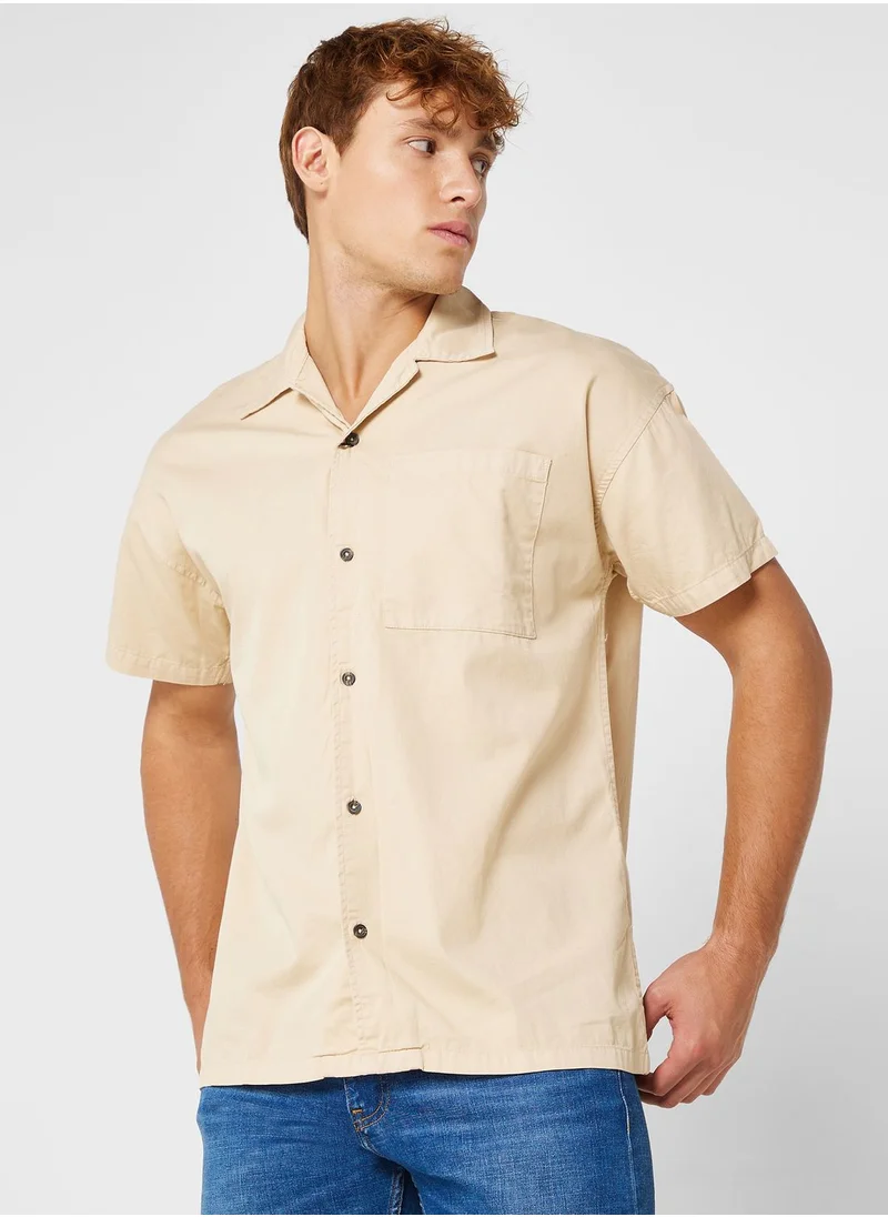 سفنتي فايف Short Sleeve Twill Shirt