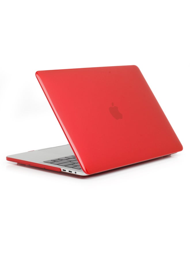 Macbook Air Protective Case For Apple Computer Protective Case Crystal Transparent Pro13 Laptop Case-Color:Red-Applicable Model:Macbook Air 13 Inch (A1466)
