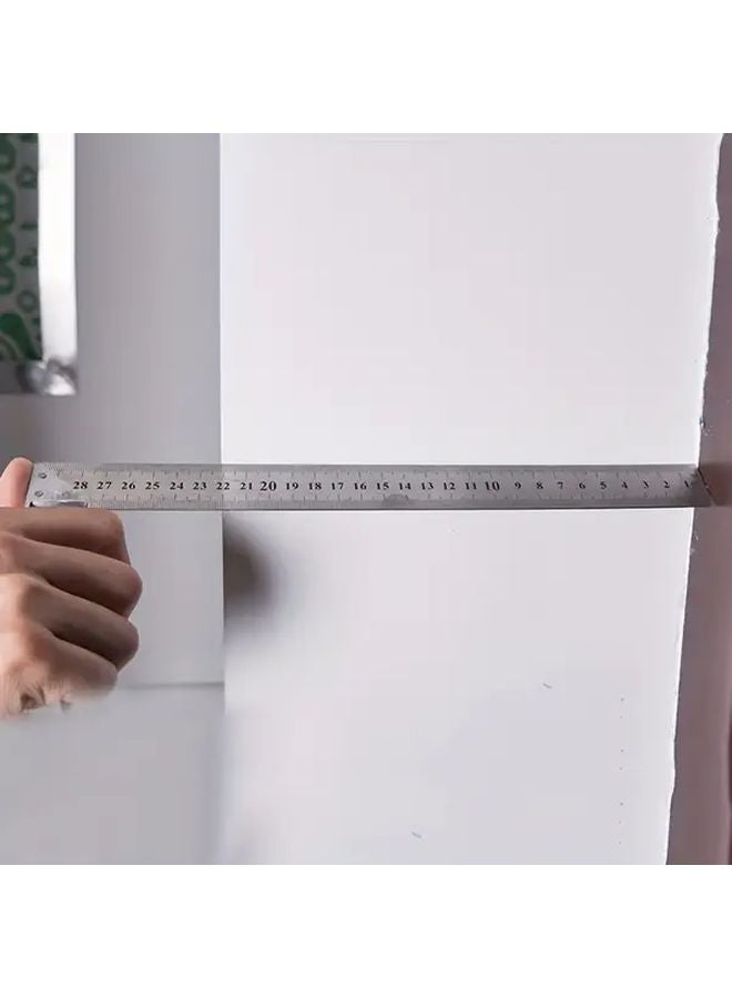 1pc L Shaped Angle Ruler 250mm 600mm Dual Scale Metal Carpenter Measuring Tool - Image 3