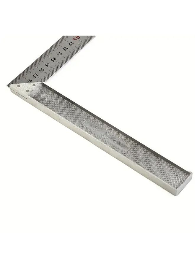 1pc L Shaped Angle Ruler 250mm 600mm Dual Scale Metal Carpenter Measuring Tool - Image 5